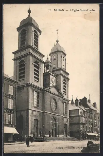 AK Sedan, L`Eglise Saint-Charles et la sortie des écoles