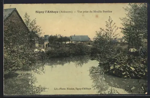 AK Signy-l`Abbaye /Ardennes, Vue prise du Moulin Perrière
