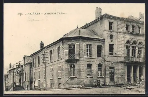 AK Mézières, Mairie et Théâtre