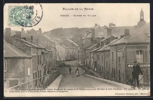 AK Braux /Vallée de la Meuse, Entrée du village dans la vallée de la Meuse