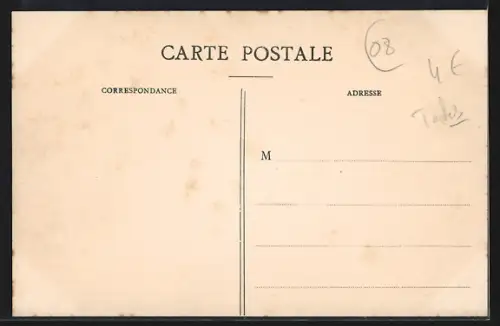 AK Warcq, Crue de la Meuse 23-25 Janvier 1910, Vue générale pendant l`inondation