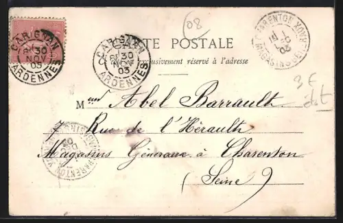 AK Pure /Ardennes, Vue du village et de l`église centrale