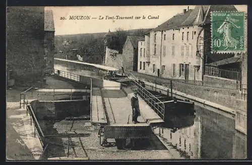 AK Mouzon, Le Pont-Tournant sur le Canal