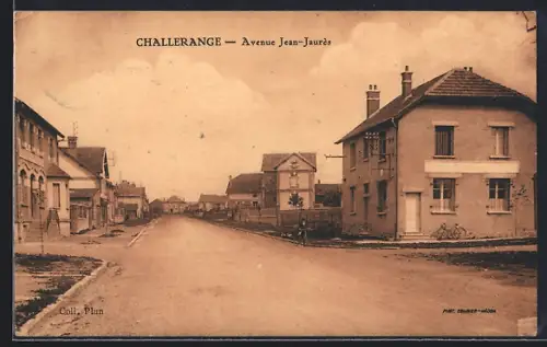 AK Challerange, Avenue Jean-Jaurès