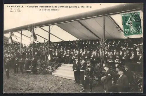 AK Charleville, Concours International de Gymnastique, 26-27 Mai 1912, La Tribune officielle