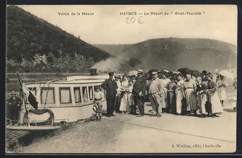 AK Haybes, Le Départ du Givet-Touriste dans la Vallée de la Meuse