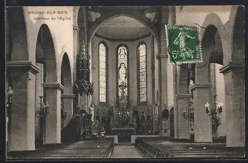 AK Vrigne-aux-Bois, Intérieur de l`église