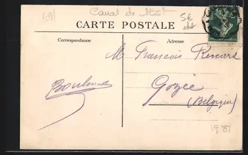 AK Givet, Le Souterrain du Canal, Côté de Ham-sur-Meuse, Vallée de la Meuse