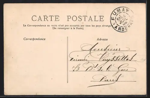 AK Fumay /Ardennes, Entrée de Fumay, Chemin de halage, les Bords de la Meuse