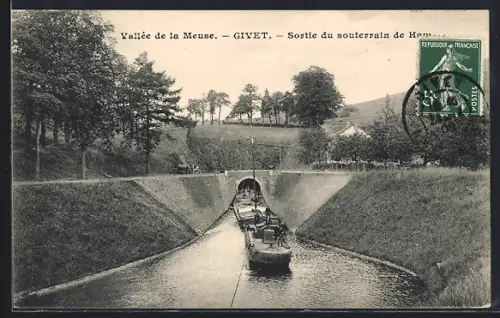 AK Givet, Sortie du souterrain de Ham, Vallée de la Meuse