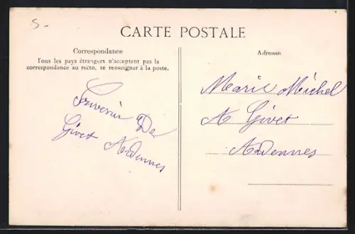 AK Givet, Tunnel sous le Fort de Charlemont dans la Vallée de la Meuse