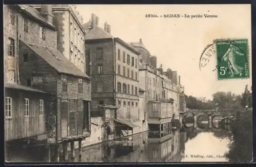 AK Sedan, La petite Venise avec vue sur le canal et les bâtiments historiques