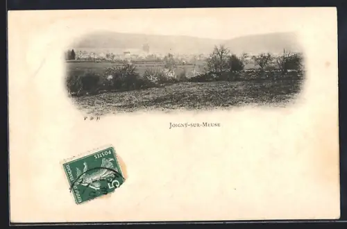 AK Joigny-sur-Meuse, Vue du village et des champs environnants
