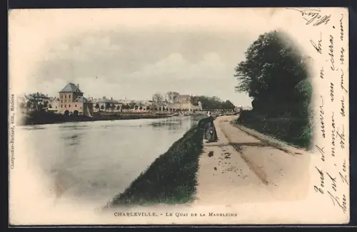 AK Charleville, Le Quai de la Madeleine