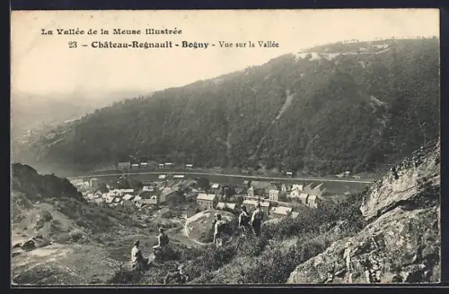 AK Château-Regnault-Bogny, Vue sur la Vallée