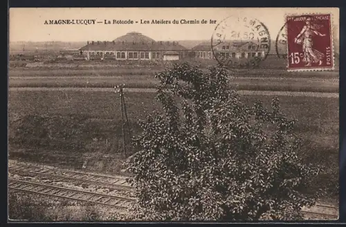 AK Amagne-Lucquy, La Rotonde, Les Ateliers du Chemin de fer