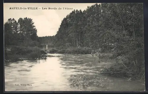 AK Asfeld-la-Ville, Les Bords de l`Aisne