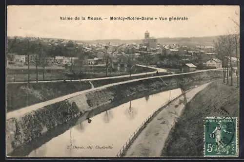 AK Montcy-Notre-Dame, Vue générale de la vallée de la Meuse