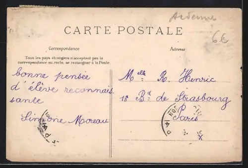 AK Bellevue /Sedan, Château de Bellevue et histoire de la capitulation de 1870