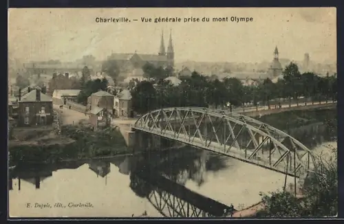 AK Charleville, Vue générale prise du mont Olympe