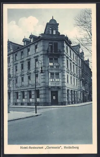 AK Heidelberg / Neckar, Hotel Germania in der Bahnhofstrasse 29, Bes. Franz Huber