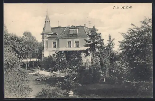 AK Glauchau i. Sa., Strasse & Villa Egghalde 2