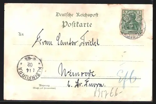AK Forst i. L., Lindenplatz mit Säulendenkmal aus der Vogelschau