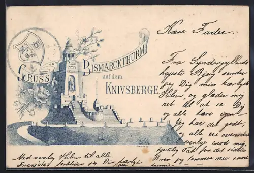 Lithographie Knivsberg, Bismarckturm