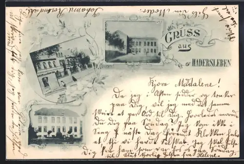 AK Hadersleben, Ortspartie, Strassenpartie