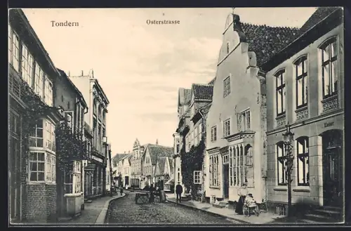 AK Tondern, Blick in die Osterstrasse