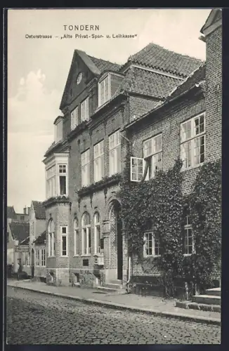 AK Tondern, Osterstrasse, Alte Privat- Spar- u. Leihkasse