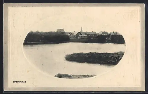 AK Bramminge, Ortspanorama vom Wasser aus