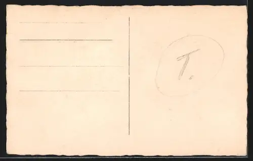 AK Aabenraa, Ortspanorama mit Segelschiff