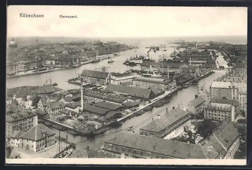 AK Köbenhavn, Ortsansicht mit Hafenpartie