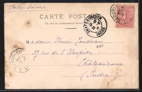 AK Lamalou-le-Bas, Grand Hôtel de la Paix et jardin devant l`entrée principale