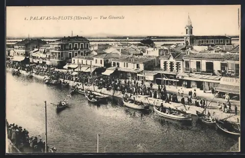 AK Palavas-les-Flots /Hérault, Vue Générale