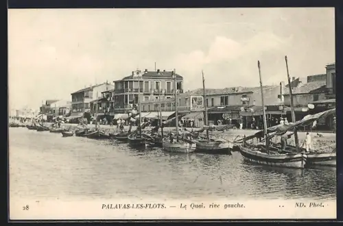 AK Palavas-les-Flots, Le Quai, rive gauche