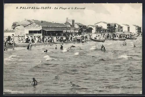 AK Palavas-les-Flots, La Plage et le Kursaal