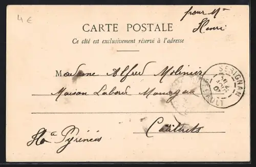 AK Sérignan-la-Plage, L`embouchure de l`Orb avec des bateaux à voile