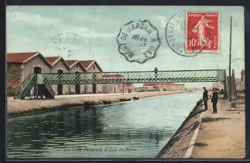 AK Cette, Passerelle du Quai des Moulins