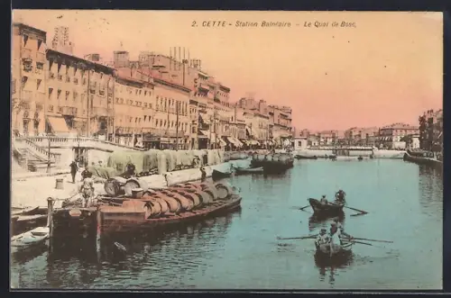AK Cette, Station Balnéaire, Le Quai de Bosc