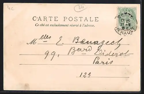 AK Cette, Vue panoramique du Môle et de l`Entrée du Port