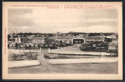 AK Montpellier /Hérault, Grand Parc d`Entretien et de Réparations de Lattes, Gare de Lattes