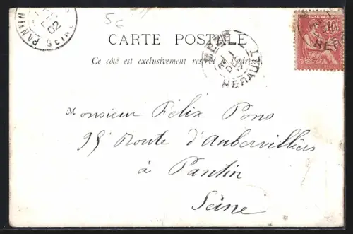 AK Mèze, Le Port avec un bateau sur l`eau