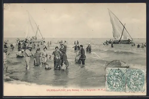 AK Valras-la-Plage, La Baignade