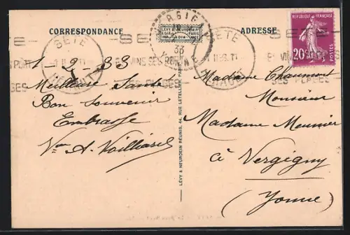 AK Sète, Le Pont-Neuf et la vue sur la ville environnante