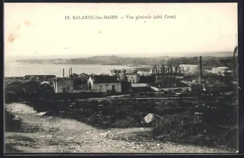 AK Balaruc-les-Bains, Vue générale, côté Cette