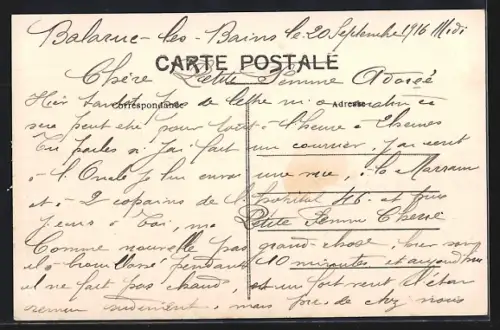 AK Balaruc-les-Bains, Vue générale, côté Cette