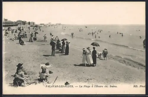 AK Palavas-les-Flots, La Plage à l`Heure des Bains