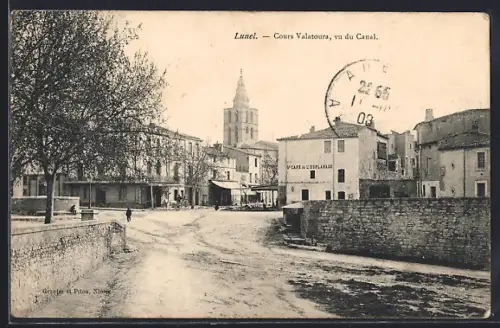 AK Lunel, Cours Valtour, vu du Canal